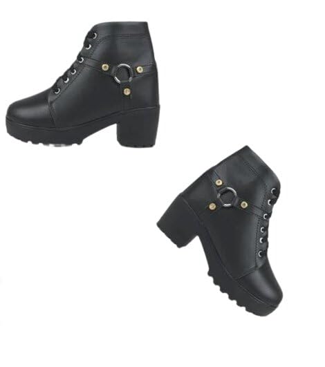 Premium Women Ankle Boots Stylish Lace-Up Faux Suede Comfortable Everyday Casual Boots-picture-30