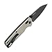 Kershaw Bel Air Pocket Knife, Bright Nickel, 3.1 Inch Stainless Steel Reverse Tanto Blade, EDC with Assisted Opening, Reversible Carry, USA Made, Everyday Carry Pocket Knife for Men and Women