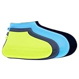 FUTUREORYY Cubrezapatillas de Silicona Impermeables Reutilizables Antideslizantes para Running y Camping Protección Resistente para Botas de Agua Talla Color Negro
