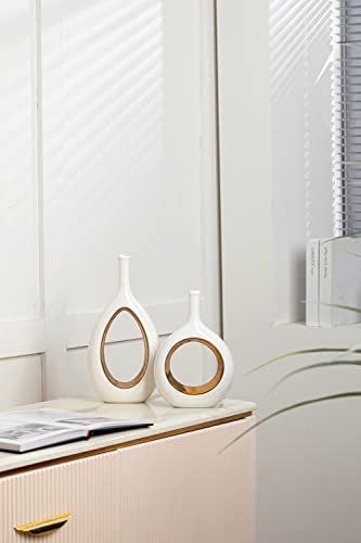 Vasos modernos para decoração, vasos decorativos para casa para flores, vaso de ouro branco para dec
