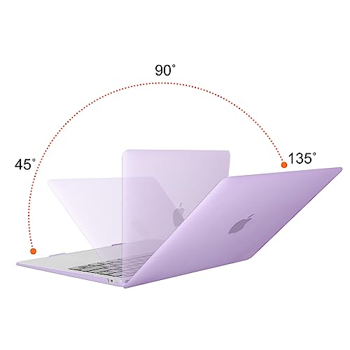 Image of MOSISO Compatible with MacBook Air 13 inch Case 2022 2021 2020 2019 2018 Release A2337 M1 A2179 A1932 Touch ID, Plastic Hard Shell Case & Keyboard Cover for MacBook Air 13.3 inch Case, Light Purple