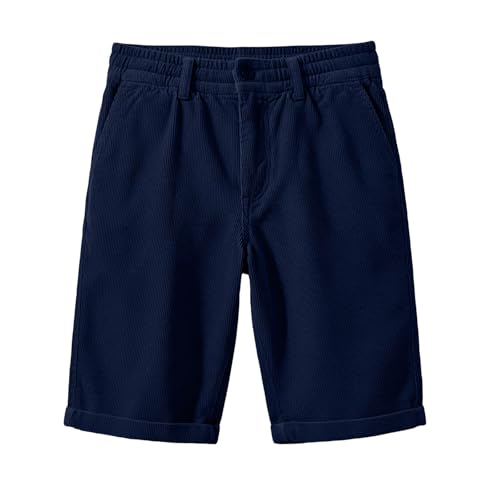 Image of Cambkatl Straight Leg Corduroy Shorts for Men Summer Versatile Outdoor Casual Stretch Lounge Shorts with Pockets
