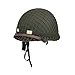 WW2 US Army M1 Helmet - Military Combat Helmet Replica, Ideal for WW2 Uniform & Gear Collections with Steel Shell, Net & Chin Strap