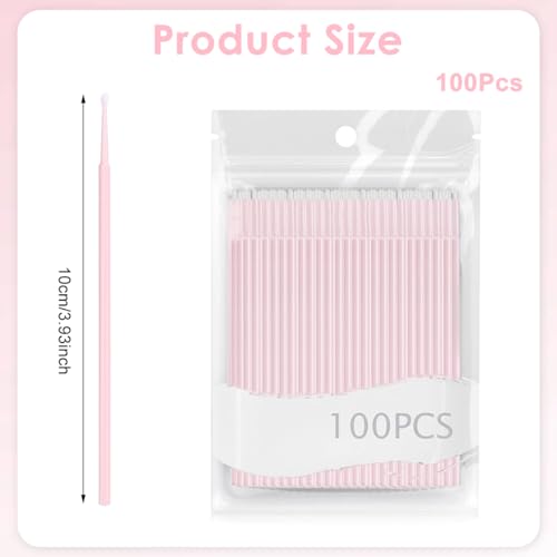 Image of MAYCREATE 100-Count Precision Cotton Swabs, Detailing Cotton Buds for Makeup, Micro-Tip Cotton Applicators for Eyeliner, Nail Art & Touch-Ups