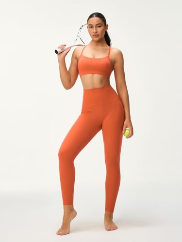 Image of Womens Y Back Padded Sports Bra Strappy U Neck Butter Soft Low Impact Workout Bras Yoga Pilates Walking
