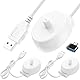 Xiatiaosann USB-Ladegerät für Braun Oral B 3757 Elektrische Zahnbürste, Ersatz USB-A 3757 Ladegerät für Oral-B Elektrische Zahnbürste Induktive Ladestation Portable (2 Pack)