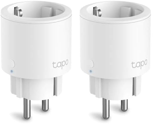 TP-Link Tapo P115 - Mini Enchufe Inteligente Wi-Fi con Monitoreo Energético, Programar el Encendido/Apagado, Ahorro Energía, Compatible con Alexa y Google Home, Color Blanco (Paquete de 2)