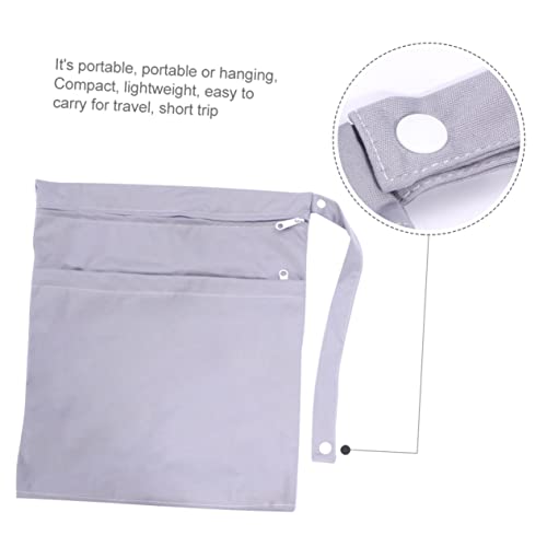 Bolsa organizadora para pañales con dos cierres gris miniatura 7
