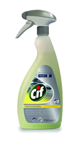 Cif Professional Fettlöser, anwendungsfertig, parfümfrei, aluminiumverträglich, geeignet für Lebensmittelbereiche, 0,75 Liter Sprühflaschen