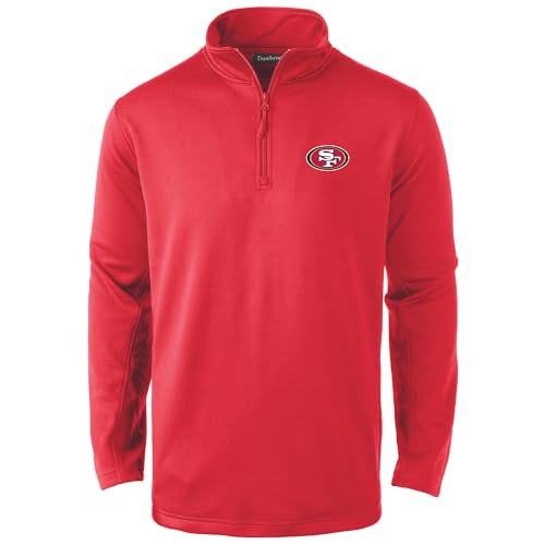 Image of Dunbrooke Men's Royal Buffalo Bills All-Star Tech Quarter-Zip Top