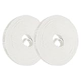QUARKZMAN 2 Pcs Tendedero Portátil de Viaje, 5M/16.4ft Cuerda para Tender en Exteriores Colgador Plegable con Ganchos para Hogar, Blanco