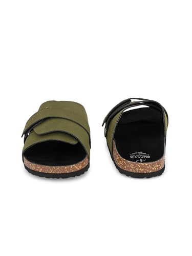 Image of EL PASO Men's Leather Sandal Slippers - UK