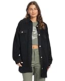 roxy shacket da donna switch up sherpa, antracite, medium