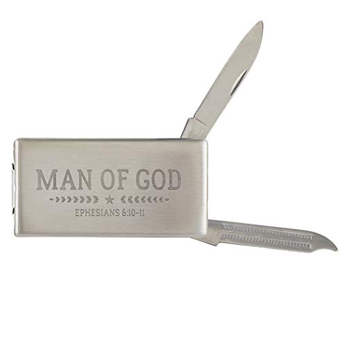 Christian Brands Man of God Multi-Tool Money Clip, 2 1/4 Inch, Silver, Small2