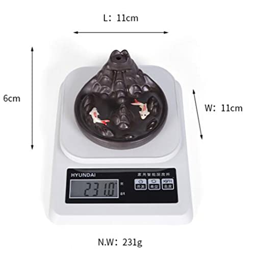 Brûleur d'encens backflow céramique double poisson pour cône