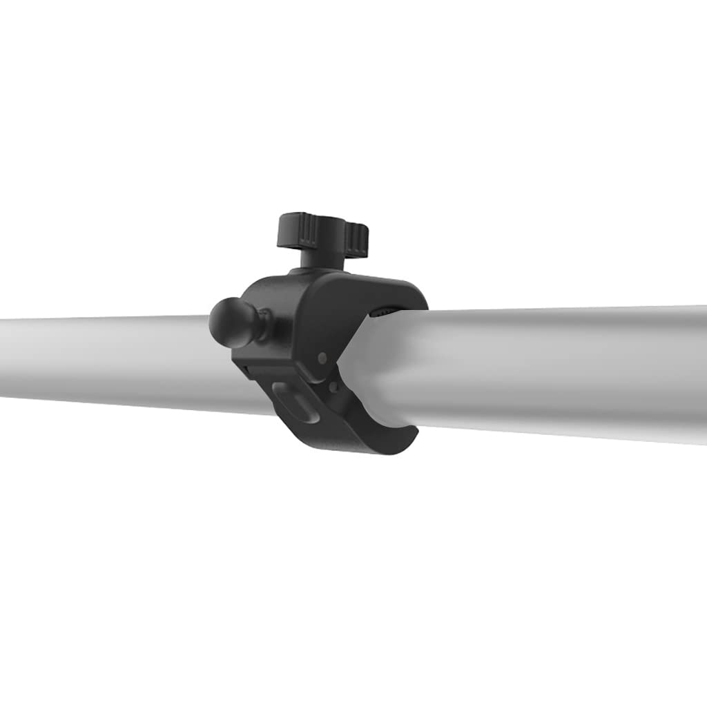 2 Morsetti Per Manubrio Con Testa A Sfera 17mm - Supporto Universale Per Luci E Smartphone, Apertura Max 55mm