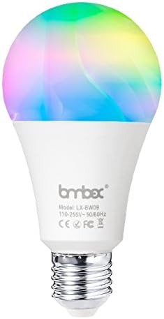 Wifi Smart Led Light bulb,Compatible With Alexa Google Home IFTTT Smart Home Automation Dimmable Warm White E26/E27 light bulb 9W(60W Equivalent) A19 RGBW Color Changing Mood Light