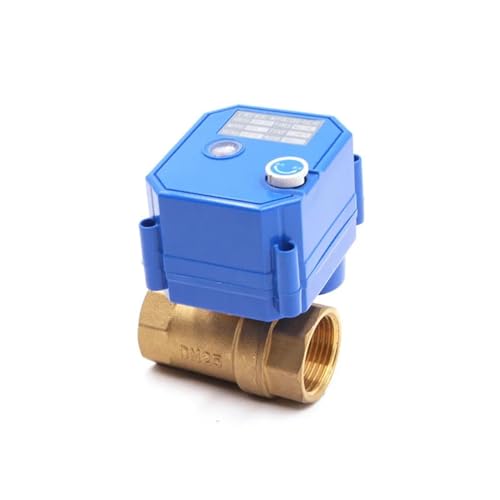 Válvula de bola motorizada de 1 pulgada latón AC220V con control manual de 2 vías 2
