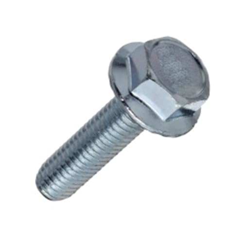 M8 Flanged Hex Bolts (Pack of 5) Fully Threaded Large Washer Head Screws Set Flange Hexagon Fasteners for Automotive Machinery