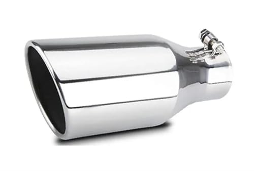 Embout d'échappement universel entrée 3" sortie 5" inox argent