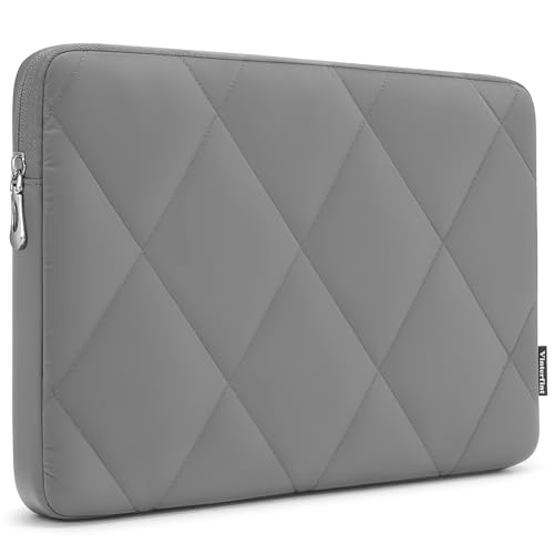 Vinterfint 14 Inch Sleeve Case for MacBook Pro 14 M4 M3 M2, Surface Laptop Studio 2, ThinkPad E14 Gen 6, IdeaPad 3i, 14.5" XPS 14, Inspiron 14, Yoga Pro 7 Gen 9, HP Puffy Bag Cover, Grey