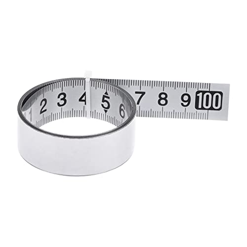 Cinta Métrica Autoadhesiva 100 cm Acero Inoxidable miniatura 1