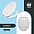 Centoco Elongated Toilet Seat, Standard Economy Model, Closed Front with Cover, Plastic, Made in the USA, DSAMAZ16-001, White
