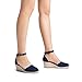 DREAM PAIRS Women's Espadrilles Closed Toe Ankle Strap Dressy Platform Wedge Sandals,Size 9,Navy-Suede,AMANDA-2