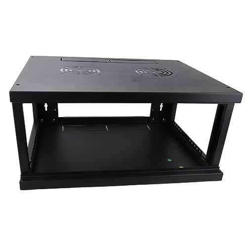 kenable FLAT PACK Wall Mounted Data Cabinet for 19 inch Network Rack Small 4U 450mm Black - Image 3