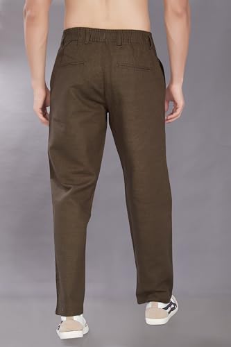Image of DIVISIVE Men's Relaxed Fit Cotton Linen Blend Trousers