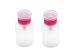 AKOAK Pack of 2 Push Down Empty Pump Dispenser for Nail Polish Remover,150ml(5oz),Pink Top Cap
