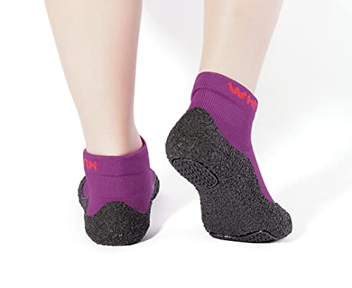 Whitin Socks That Look Like Shoes Slipper Dance Sock For Women Minimalist House Tennis Driving Indoor Yoga Ballet Sticky Volleyball Size 9 Ladies Wide Width With Rubber Soles Sockshoes Sneakers Purple #TOP3