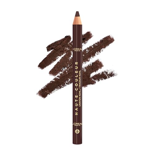 L'Oreal Paris Haute Couleur Kohl Eyeliner Pencil, Intense Eye Liner Color with Smooth Gel-Like...