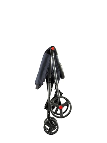 Klappbarer Einkaufstrolley Rolser Basquet Tweed 4 große Räder (2 drehbare) - Marino – Bild 6