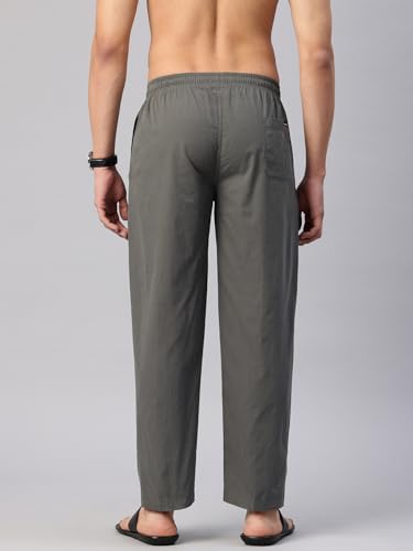 Image of Majestic Man Men Mid Rise Comfort Fit Solid Pure Cotton Casual Style Lounge Pants