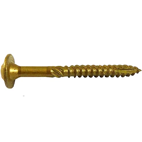 #14 x 2-1/2" Construction Lag Screw Exterior Coated Torx/Star Drive Heavy Duty Structural Lag Screw Far Superior to Common Lag Screws - Modified Truss Washer Head - 100 Screw Count