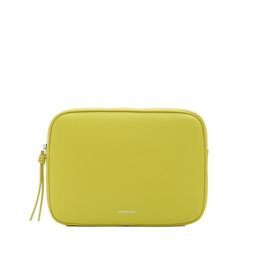 Miraggio Clover Laptop Sleeve with Zip Around Closure & Multiple Interior Pockets | Laptop Sleeve for Office Use (Green, 14 Inch)