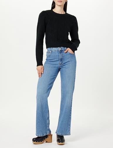 Image of The Drop Women's Gloria Puff Sleeve Cable-Knit Sweater