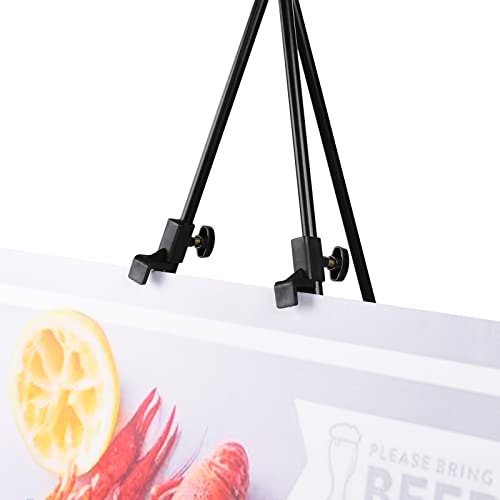Meeden 2-Pack Steel Folding Tripod Display Easel -63'' Tall Adjustable Instant Easel Display Stand With Bag For Signs, Presentations, Posters & Art Displays, Holds 5 Lbs #TOP2