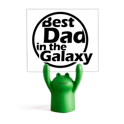 Porte-mémo Best Dad in The Galaxy avec pince en métal pour photos et notes