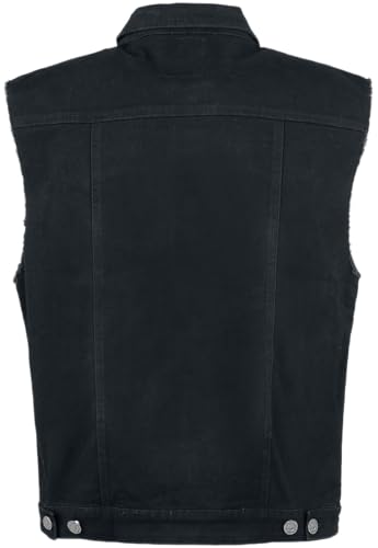 Black Premium By Emp Uomo Gilet In Denim Nero Xl - 2