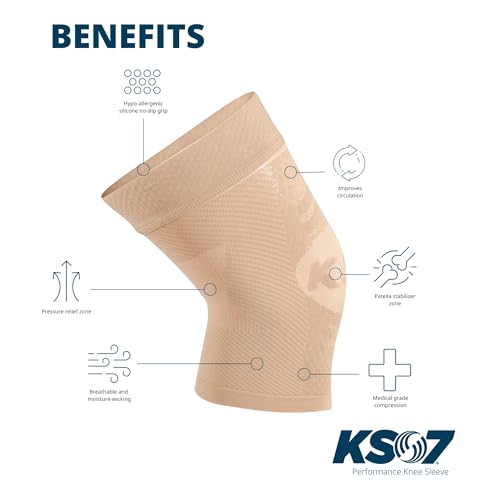 Black, Medium : OS1st Performance Compression Knee Sleeve, 1 Selling Brace for Runners