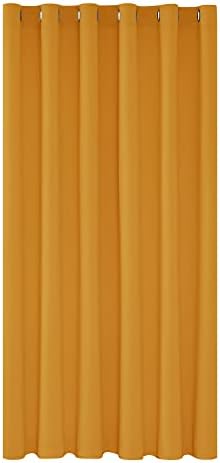Deconovo Thermal Insulated Curtain Eyelet Blackout Curtain Lining Single Curtain for Door 52"x 54" Navy Blue 1 PANEL