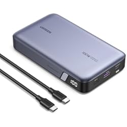 Ugreen Cargador Usb C Power Delivery 3.0 UGREEN 100W Bateria Externa 20000mAh con 3 Puertos USB C Bateria Portatil Power Bank con Pantalla Digital Compatible con MacBook Pro/Air, iPhone 14 Pro, Galaxy S23 Ultra, DELL