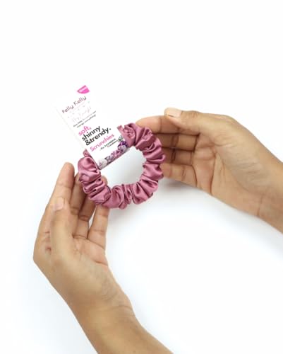 Image of Luxury Satin Scrunchies Set for Women, Girls | Anti-Hair-Breakage Hair Ties for Ponytails & Buns | Small Size | Pack of 5