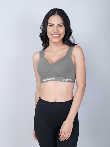 Image of BODYSIZE Women's Everyday Wear Wire Free Padded Sports Bra SF-28 (Heavily Padded, Gym, Yoga Bra) | Everyday Wear, Sweat Absorbent, Soft Cotton Fabric for Ultimate Comfort (B Cup)