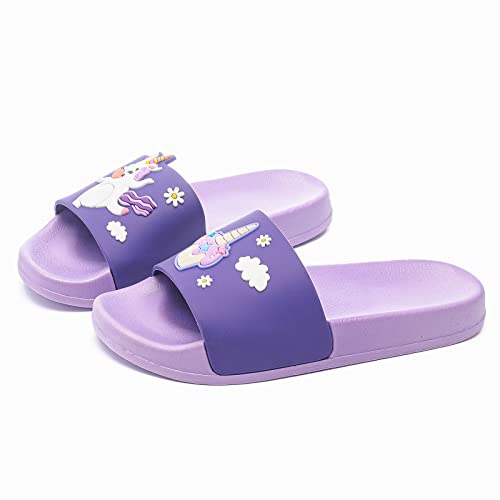 Image of MEMON Toddler Little Kids Dinosaur Beach /Pool /Shower Slides /Anti-Skid Home Bath Slippers /Cute Summer Outdoor Shoes for Girls and Boys