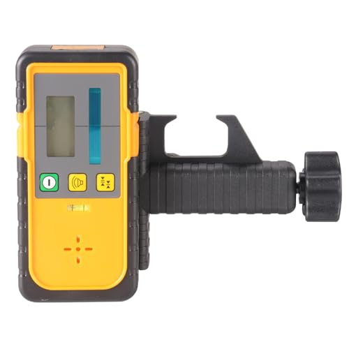 MOUNTLASER Digital Rotary Laser Receiver with Dual Display and Built-In Bubble Level Compatible with 600 Rpm Speed Green Rotary Lasers - Rod Clamp Included Class 2 Laser parameters <5mW