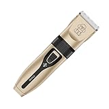 Biaccrss Dog Clipper Low Noise, Rechargeable Cordless Dog Hair Trimmer, Electric Pet Shaver, Paw Trimmer for Dogs Cats (Golden)