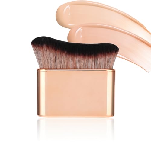 Tanning, Self Tan Brush, Portable Face & Body Brush Self Tan Applicator for Tanners Mousse Kabuki Foundation (Rose Gold)